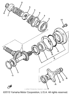 XJ650G Промежуточный ведущий вал