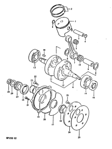 GP125 Вал коленчатый
