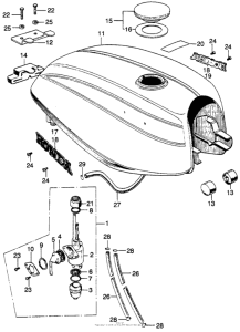 CL175 Cl fuel tank + fuel valve