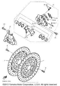 FJ1200A Передний суппорт