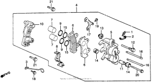 CB400 Front brake caliper 81