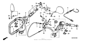 VT750DCA A Switch + cable + lever
