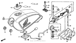 CB700SC Топливный бак