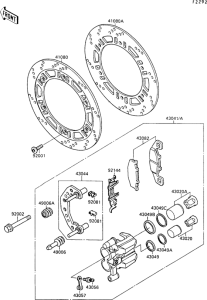 ZX500 Front brake(-zx500b-000054)