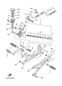 TZ125 Support reposepieds