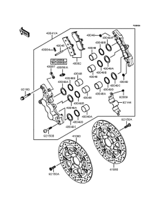 ZX900 Передний тормоз
