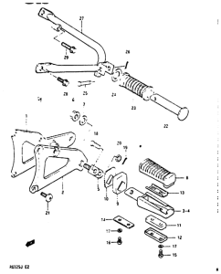 RG125 Подножки