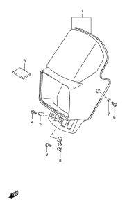 TS125 Headlamp cover  front fender