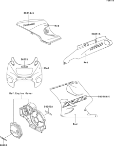 ZX1100 Decals(red)(zx1100-d4)