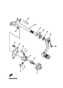 WR250F Вал переключения