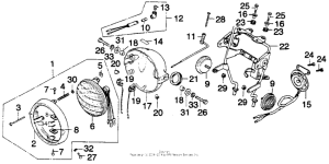MT250 Headlight + horn