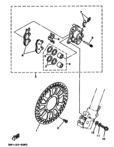 YZ250 YZ250B Передний суппорт