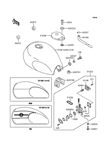 BJ250 Топливный бак