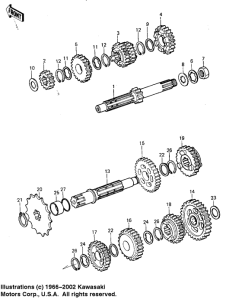 KX125 Трансмиссия