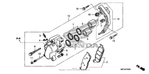 VT750CA Передний суппорт
