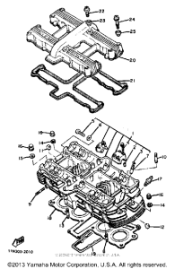 XJ750RK Головка цилиндров