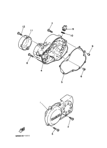 RZ50 Crankcase cover ass`y  (v
