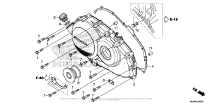 VFR800F Крышка картера правая