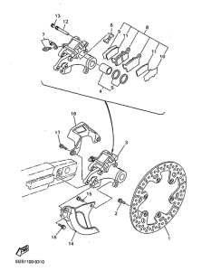 WR400FL Задний суппорт