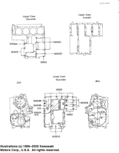 ZX900 Болты крепления картера
