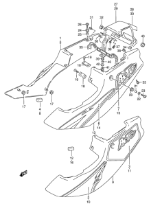 RG125 Обтекатель задний