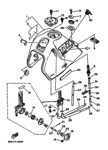 TDR250 TDR250W Tank fuel