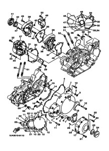 XV1600 Crankcase cover ass`y  (v