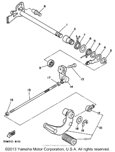 XV250 Вал переключения