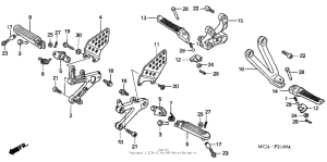 CBR900RE Подножки