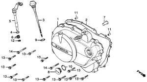 CM400 Крышка картера правая