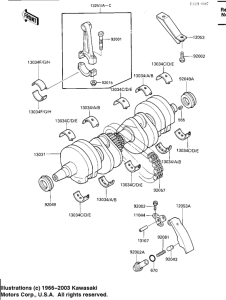 ZX600 Вал коленчатый