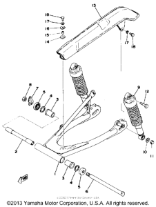 XS400D Rear arm - rear cushion