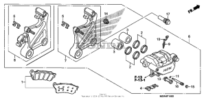 NT700V (ABS) Задний суппорт