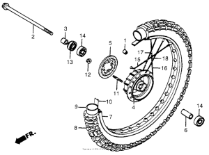  Переднее колесо