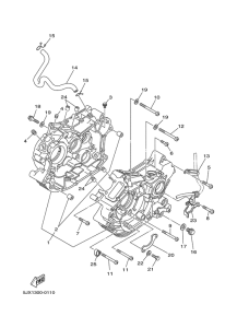 XVS125 Картер двигателя