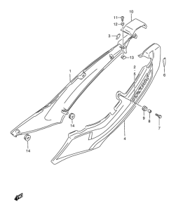 GS500 Обтекатель задний