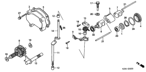 CR250R Клапан выхлопа