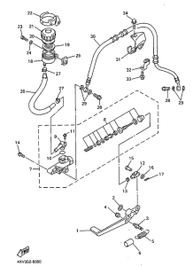 YZF-R1 Задний торм цилиндр