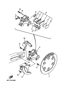 YZ250 YZ250M Задний суппорт