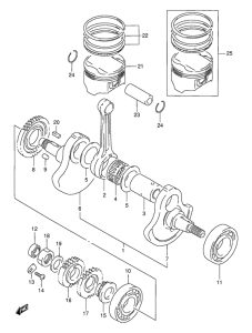 DR350 Вал коленчатый