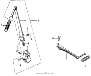 SL350 Kick arm + change pedal