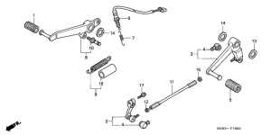 CBR900RR Brake pedal assy