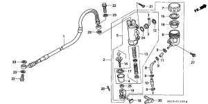 XR250R Задний тормозной цилиндр