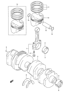 GSX-R1100 Вал коленчатый