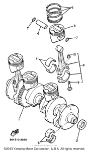 FJ1200SC Коленчатый вал и Поршень