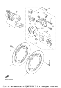 XVS11ATYCL Передний суппорт