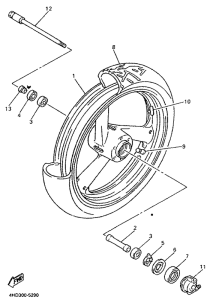 YZF750R Переднее колесо