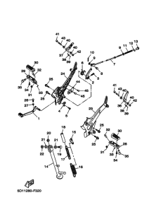 YBR250 Stand & footrest