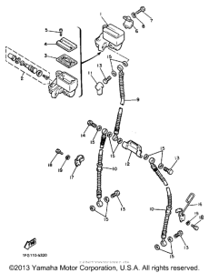 XJ700SC Главный тормозной цилиндр