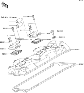 ZX600 Крышка головки цилиндров